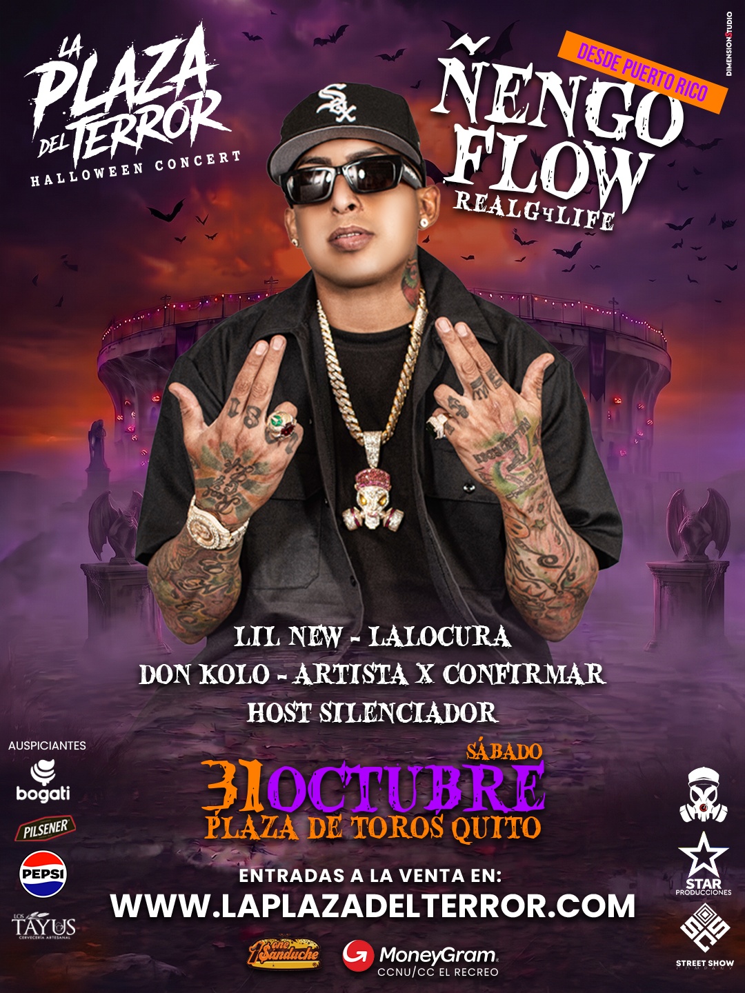 La Plaza del Terror Halloween Concert con Ñengo Flow · 31 de octubre · Plaza de Toros Quito